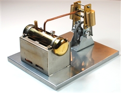 piston steam engine brass dual