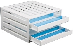 Extra Tray with Dividers for Refrigerator Storage Cabinet