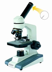 Student Microscope with Mechanical Stage - Coarse & Fine Focus