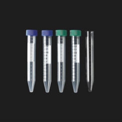 15ml Conical Centrifuge Tubes - Green Caps - White Letters -250 pack