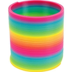 Small Rainbow Plastic Coil Spring 4"