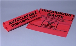 MTC BIO Red Autoclave Bags, Biohazard Marked 24
