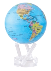 Mova 4-/12" Solar Spinning Globe with Political Map