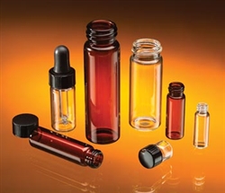 2-1/3 Dram Amber Vials 21x47mm Pack of 240 vials