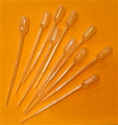 Disposable Pipets 4ml capacity Gradiated 2500 pipettes