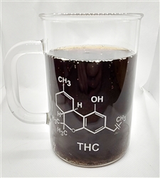 Beaker Mug with THC molecule 400ml